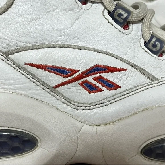 Reebok Question Mid White Pearlized Blue Toe - Allen Iverson - Size 11 GX0227 - Picture 4 of 15
